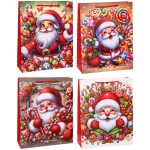 Пакет подарочный «Санта» 26*32*10 см, микс