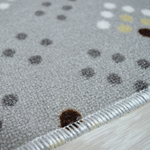 Коврик 50*50см Люксор Люкс Принт с вырезом, серый в ассортименте