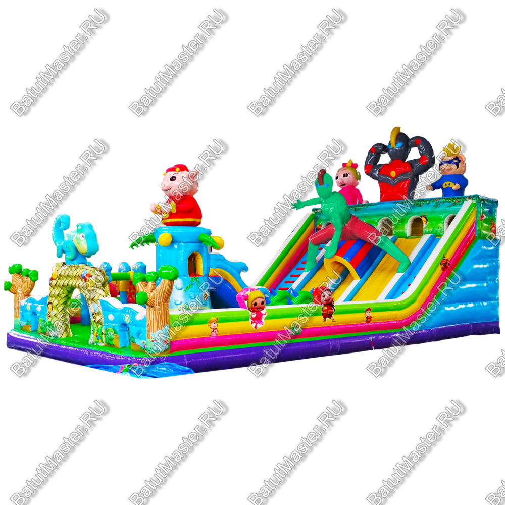 Коммерческий надувной батут "Маскарад 2" 15*8*6,5 м