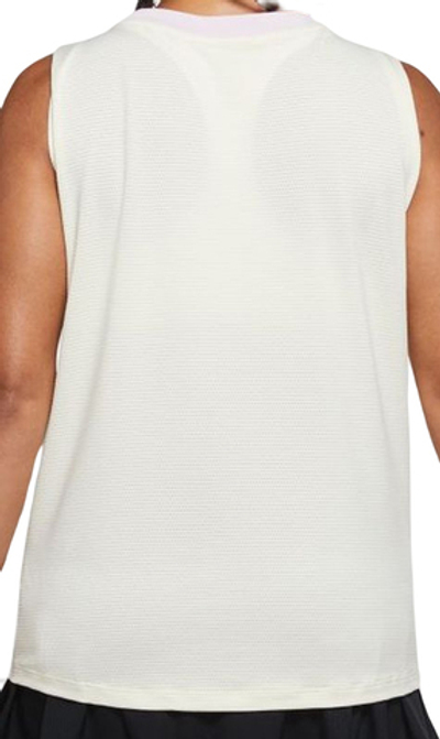 Женский топ теннисный Nike Court Dri-Fit Advantage Tank W - coconut milk/regal pink/black