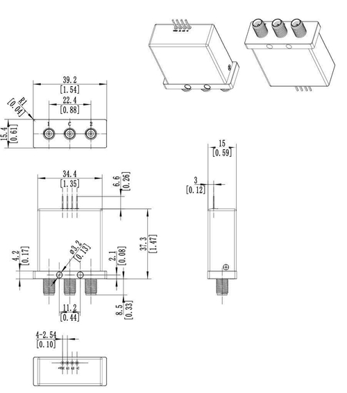 ACC-24T26, Коаксиальный переключатель, SPDT, DC-26.5 ГГц