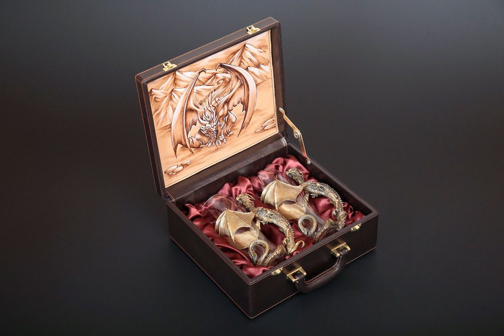 Набор бокалов для пива "Дракон" 2 шт. в подарочном кейсе