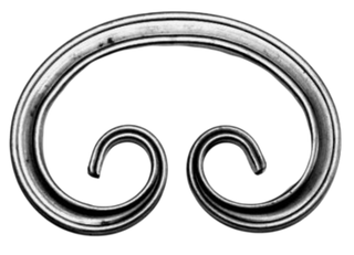 кованый элемент вензель 260х180