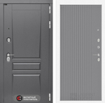 Дверь Входная Лабиринт Платинум 29 Серый софт рельеф, металлическая