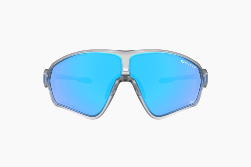 Спортивные очки с диоптриями Demetz W-Suit / Crystal Mat / Navy Mat V. Brown Mirror Blue Ice Cat.3