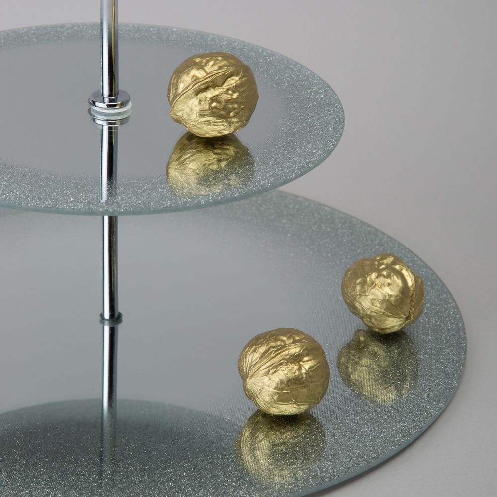 БЛЮДО СЕРВИРОВОЧНОЕ 2-Х ЯРУСНОЕ "SILVER MIRROR" 19/30 СМ