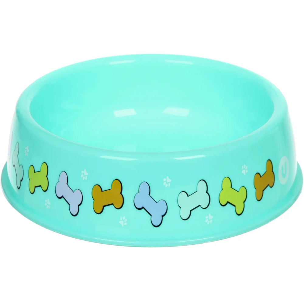 Миска пластиковая «МОЙ БРО - Вкусная косточка!, цвет мятный, 21*6,5см (логотип на миске) 700мл