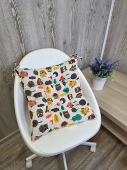 Подушка на стул квадратная 45*45см совята (Т40-417К)