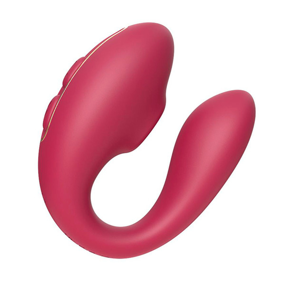 Бордовый вакуумный вибратор для пар с пультом ДУ BeYourLover Talia TX492A