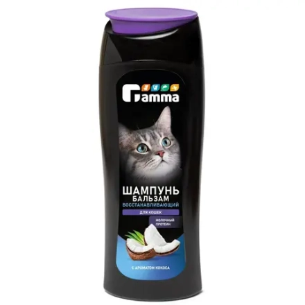 GAMMA Шампунь-бальзам восстанавливающий для кошек, 400 мл