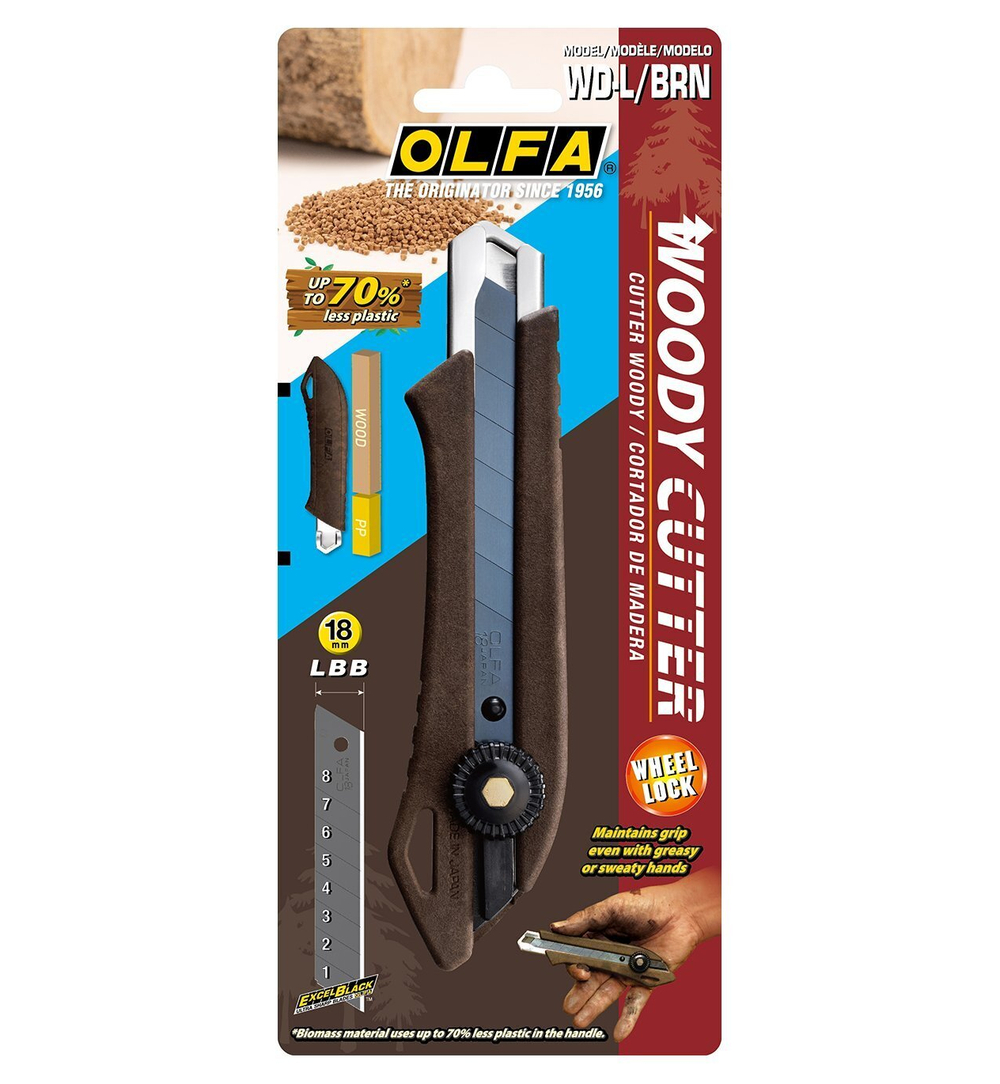 OLFA WOOD-PP Models 18 мм, с сегментированным лезвием, нож (OL-WD-L)