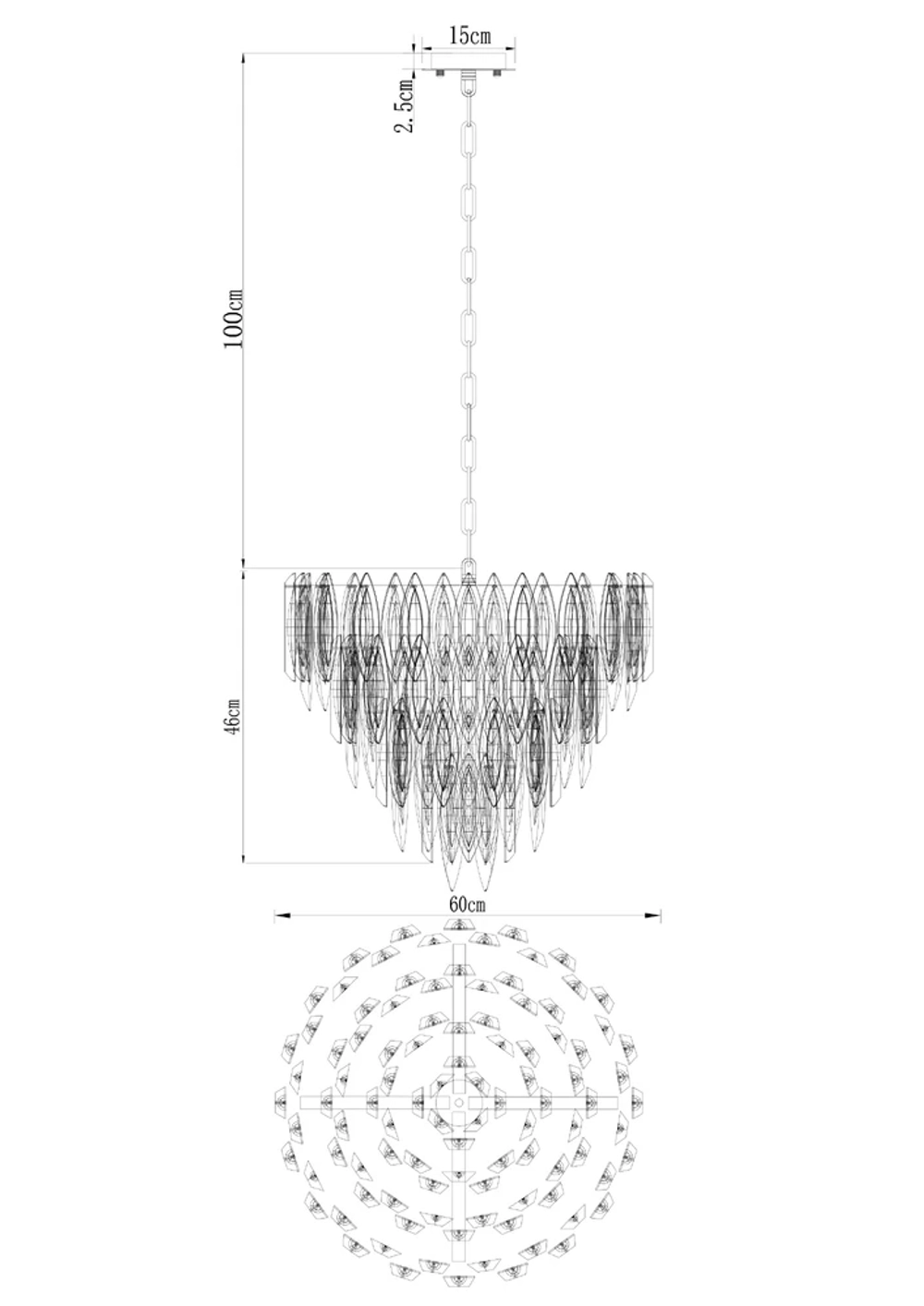 Подвесная люстра Divinare CABRERA 3509/01 LM-12