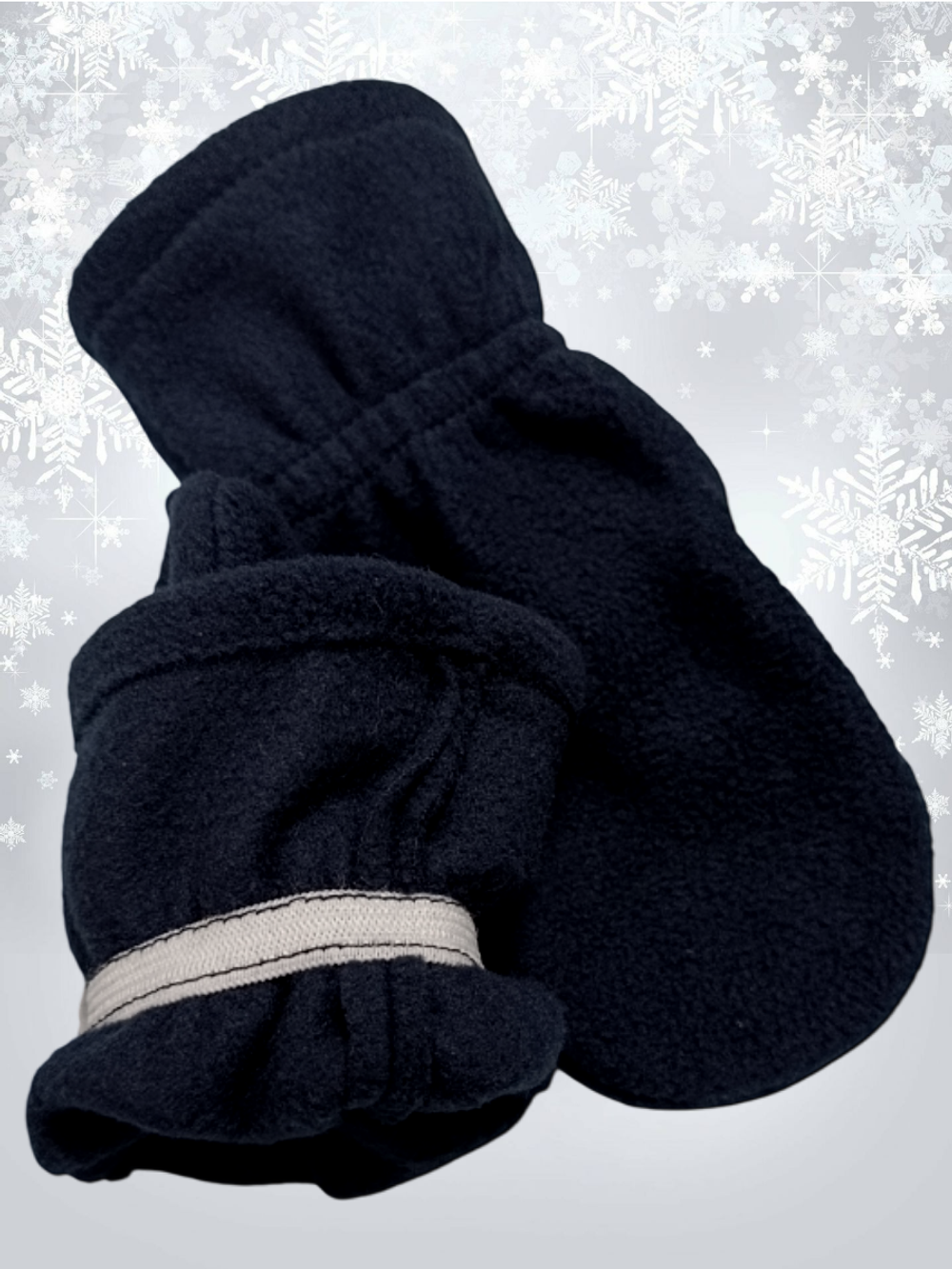 5005 Варежки детские флисовые темно-синий (14)