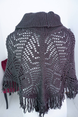 Пончо накидка ажурная, примерно на 42-46 размер