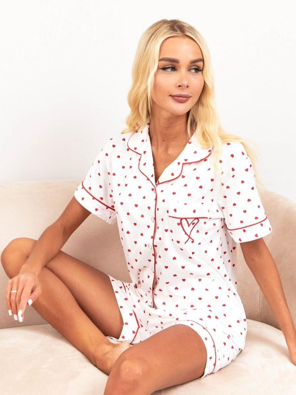 Пижама шорты и рубашка 22033-2