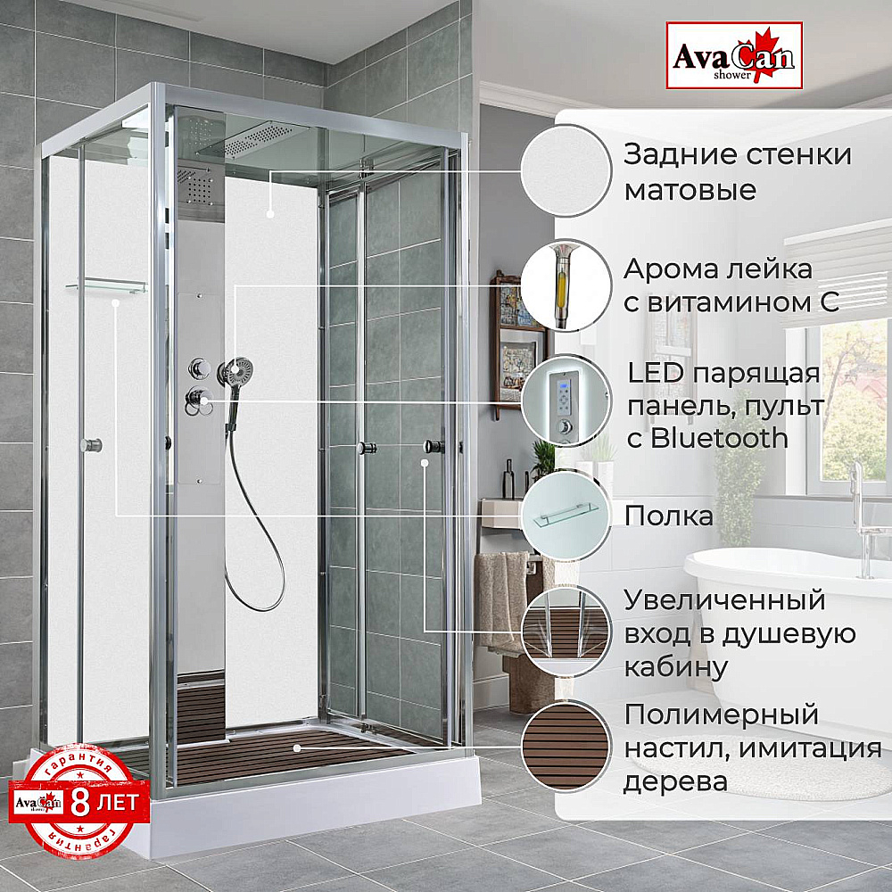 Душевая кабина AvaCan Z Серия Z1912MT 120х90