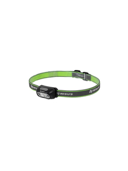 Фонарь налобный NISUS 3056S, сенсорный 120 LM, IPX4, USB 3056S