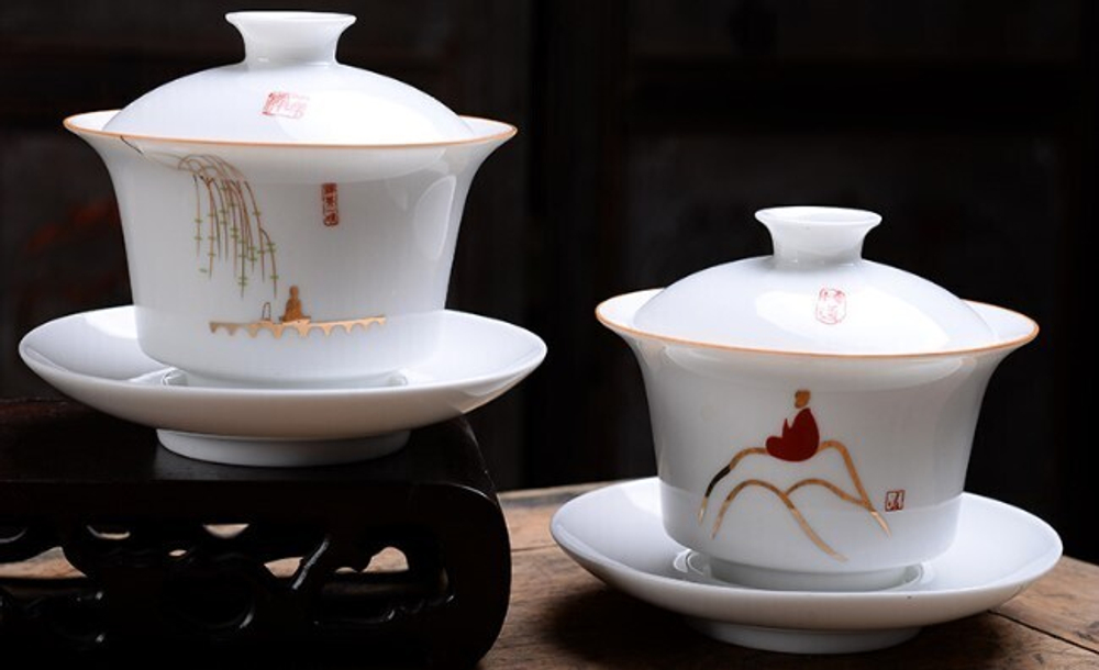 268118 Гайвань ДАО2 "Путь к знанию" 150мл, d=95мм, h=80мм, белый фарфор