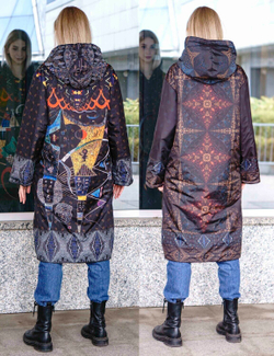 Двустороннее пальто-парка