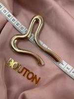 Пряжка-брошь изогнутая для купальника золотистая металлическая