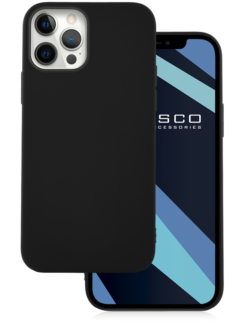 Чехол ROSCO для Apple iPhone 12;Apple iPhone 12 Pro оптом (арт. IP12(12PRO)-COLOURFUL-BLACK)
