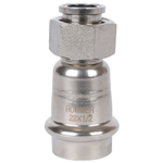 ROMMER Переходник с накидкой гайкой 22x1/2" из нержавеющей стали прессовой
