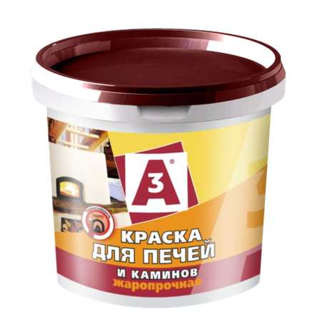 Краска термостойкая для печей и каминов А3 до 400°С (1,3кг)