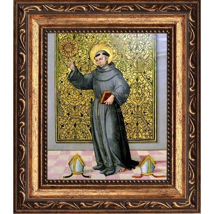 Святой Бернардин Сиенский. Икона на холсте.