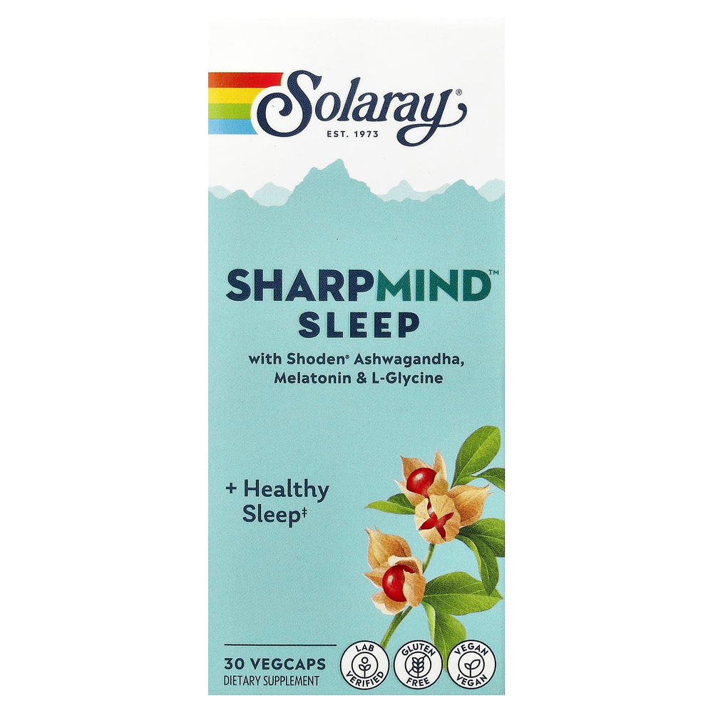 Solaray, SharpMind ™ Sleep, 30 растительных капсул