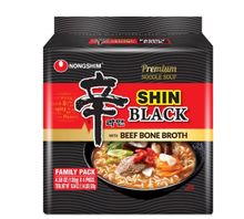 Лапша Nongshim Shin Ramyun Black Говядина и грибы 130 г 6 шт