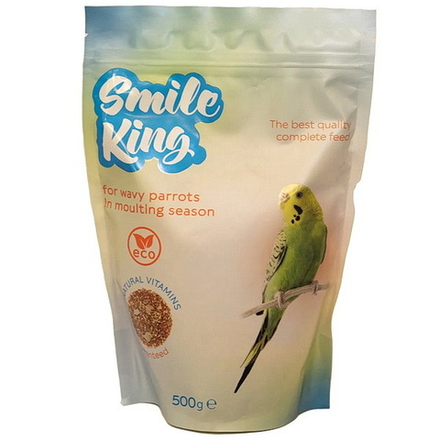 Smile King корм для волнистых попугайчиков в период линьки, 500г