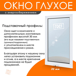 Пластиковое окно 1250 х 750 ТермА Эко