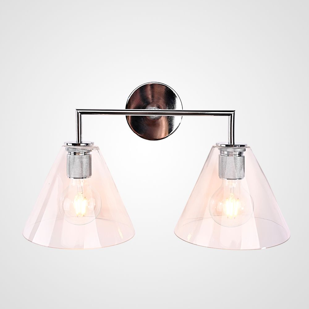Бра Rh Utilitaire Funnel Shade Double Sconce Silver By Imperiumloft