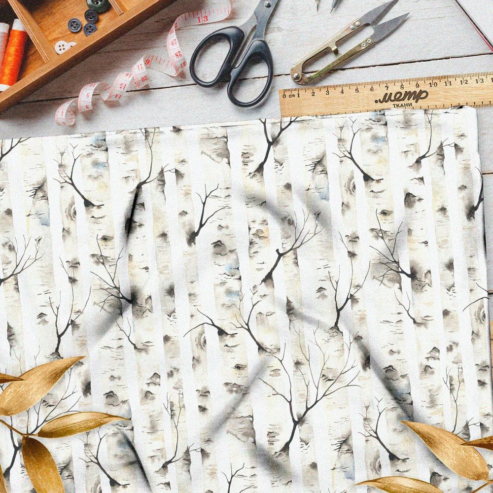 Ткань оксфорд 210 русские берёзы