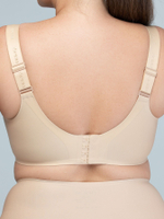 Бесшовный бюстгальтер для большой груди (Размер: XL) (Цвет: бежевый)
