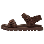 COACH Brynn Leather One Strap Sandals Women"s Umber