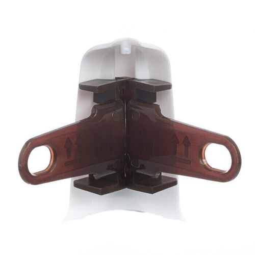 Угол наружный с крепежом для плинтуса 100мм "Деконика", 001-0 Белый Глянцевый