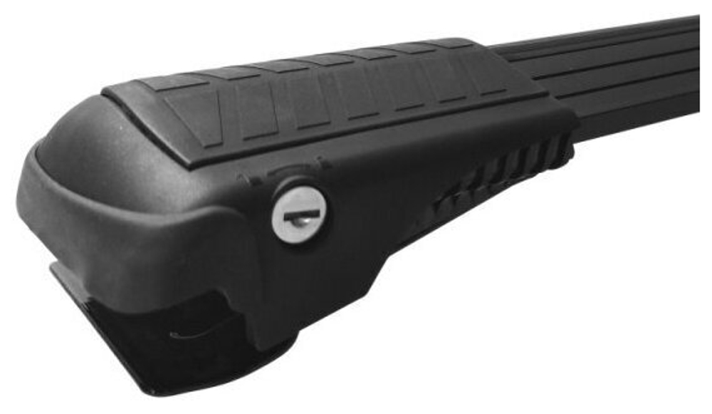 Багажник на рейлинги для JAC S7 (2020- ) LUX HUNTER L55-B черный, с замком. Арт.791934