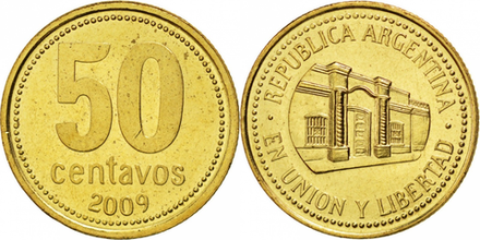 Аргентина 50 сентаво, 1992-2010 Дом Независимости - Сан-Мигель-де-Тукуман XF