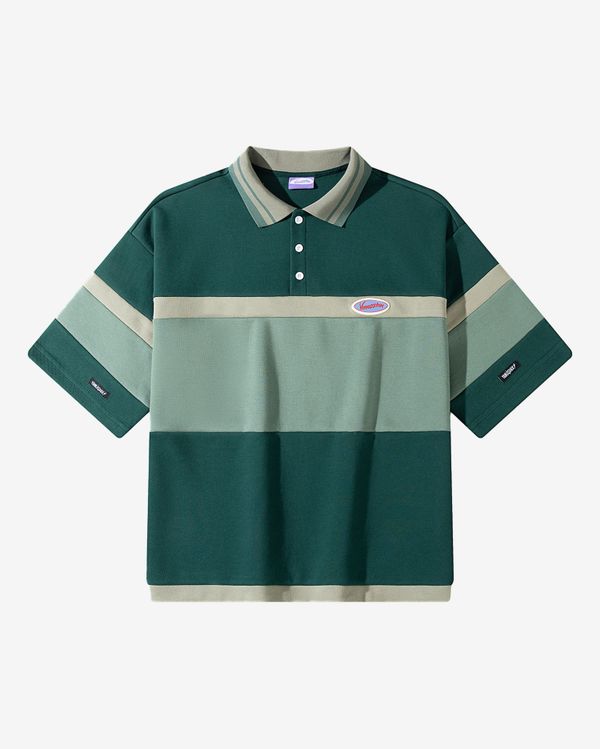 Поло зеленый/песочный/хаки - фото 1