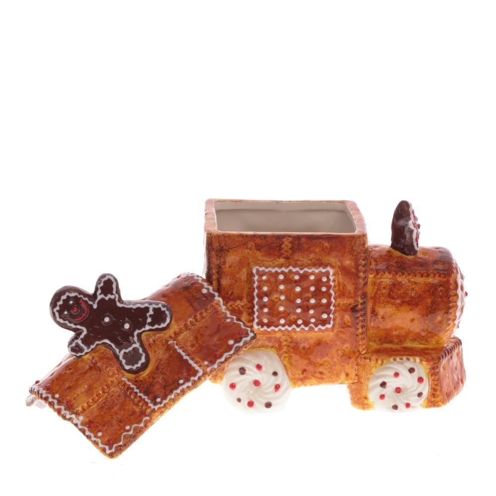 GAEM Конфетница "Пряничный паровозик", 1000 мл, L18 W11 H22 см