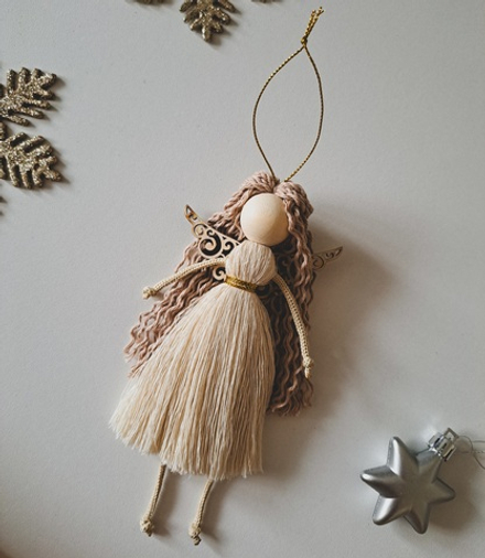 Декоративная подвеска кукла-ангел