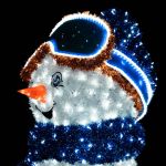 Светодиодный снеговик "Сноубордист"