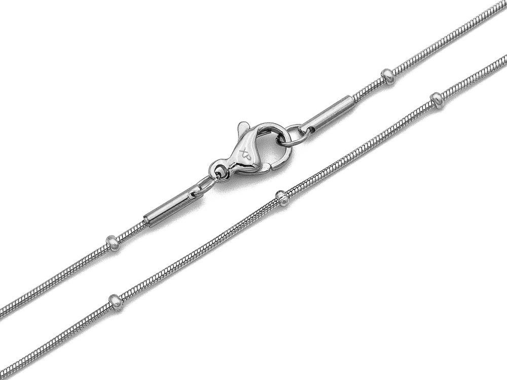 Готовая цепочка "Snake" с шариками, 1мм