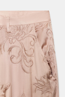 ZARA БРЮКИ КАРГО С ВЫШИВКОЙ — ZW COLLECTION, РОЗОВЫЙ
