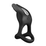 Черное перезаряжаемое виброкольцо на пенис Silas (Цвет: черный)