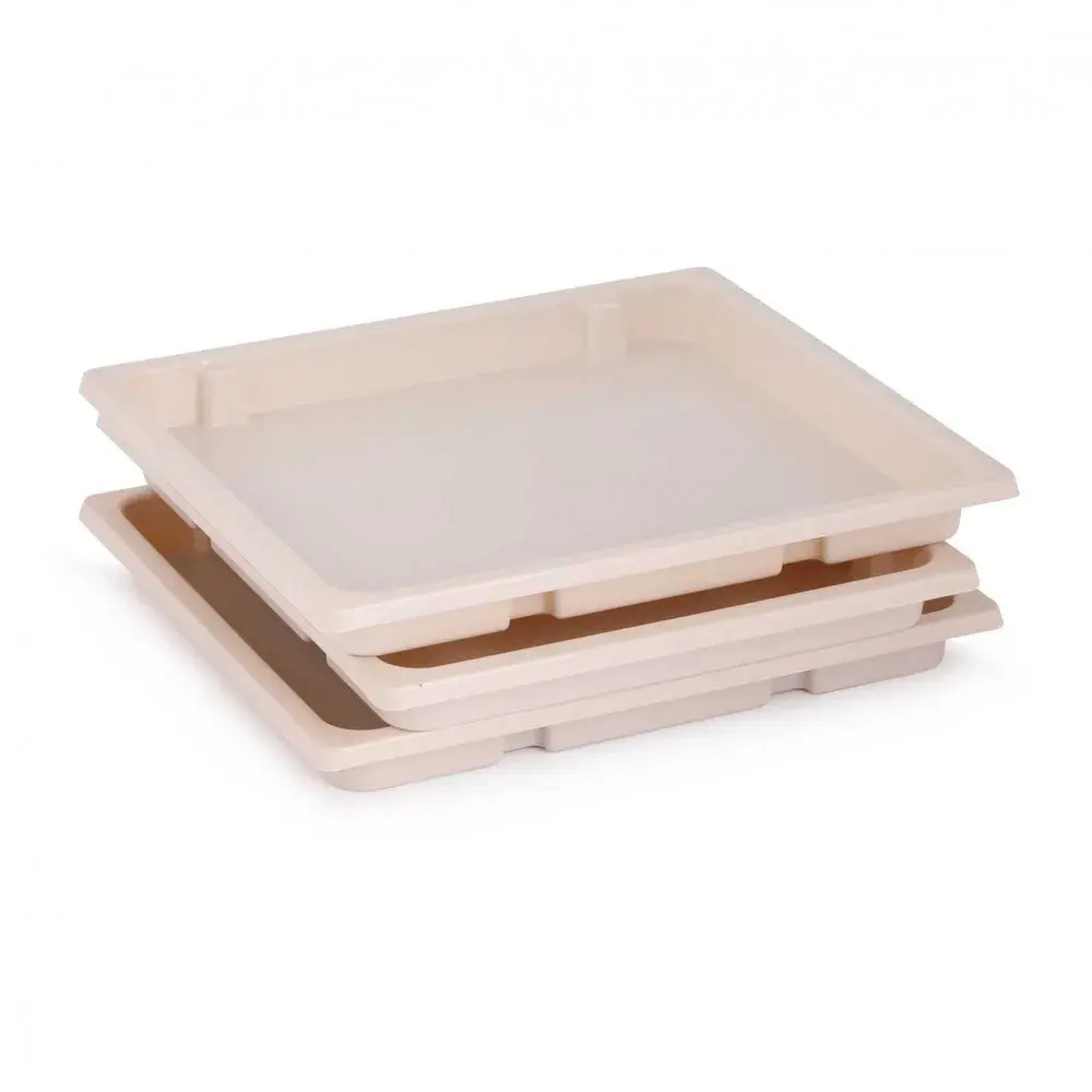 Набор подносов для заморозки пельменей 360х35мм (бежевый) (комплект 8 шт)