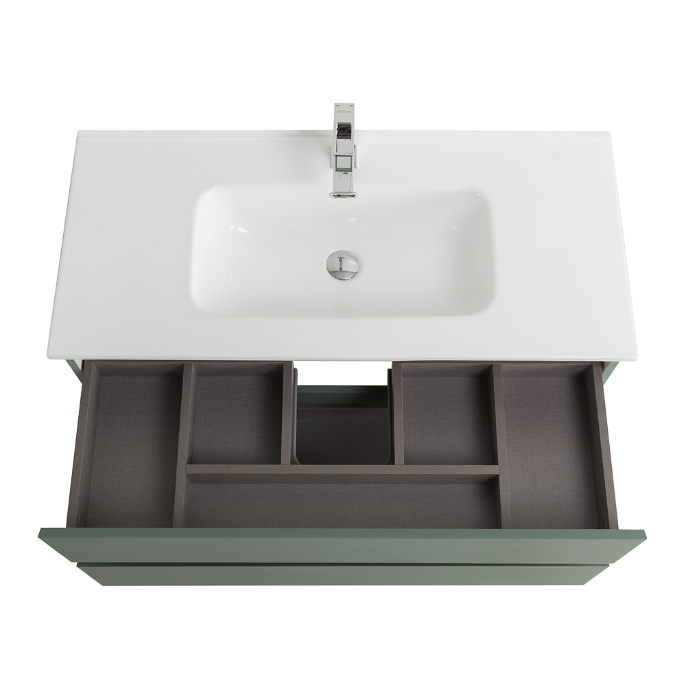 Тумба с раковиной подвесная BelBagno KRAFT-1000-2C-SO-VO Еловый матовый, раковина белая BB1000ETL