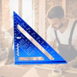 Линейка угольник Свенсона 180 мм синий, алюминий