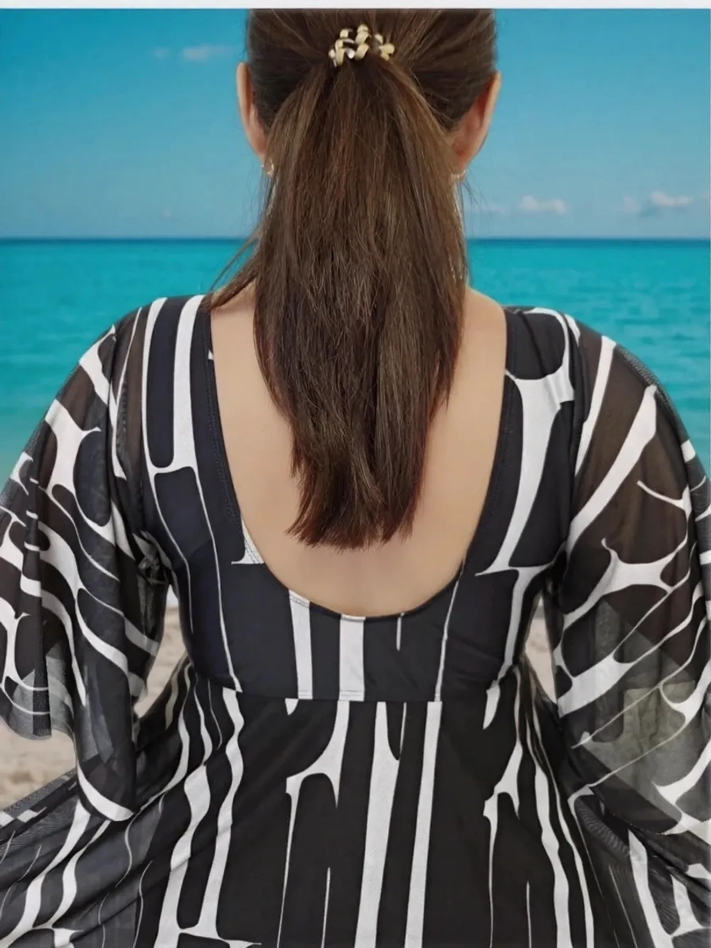 Купальник-платье слитный большой размер